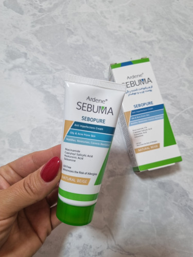 کرم یکنواختکننده آردن سبوما مناسب پوست چرب رنگ Natural Beige حجم 30 میل