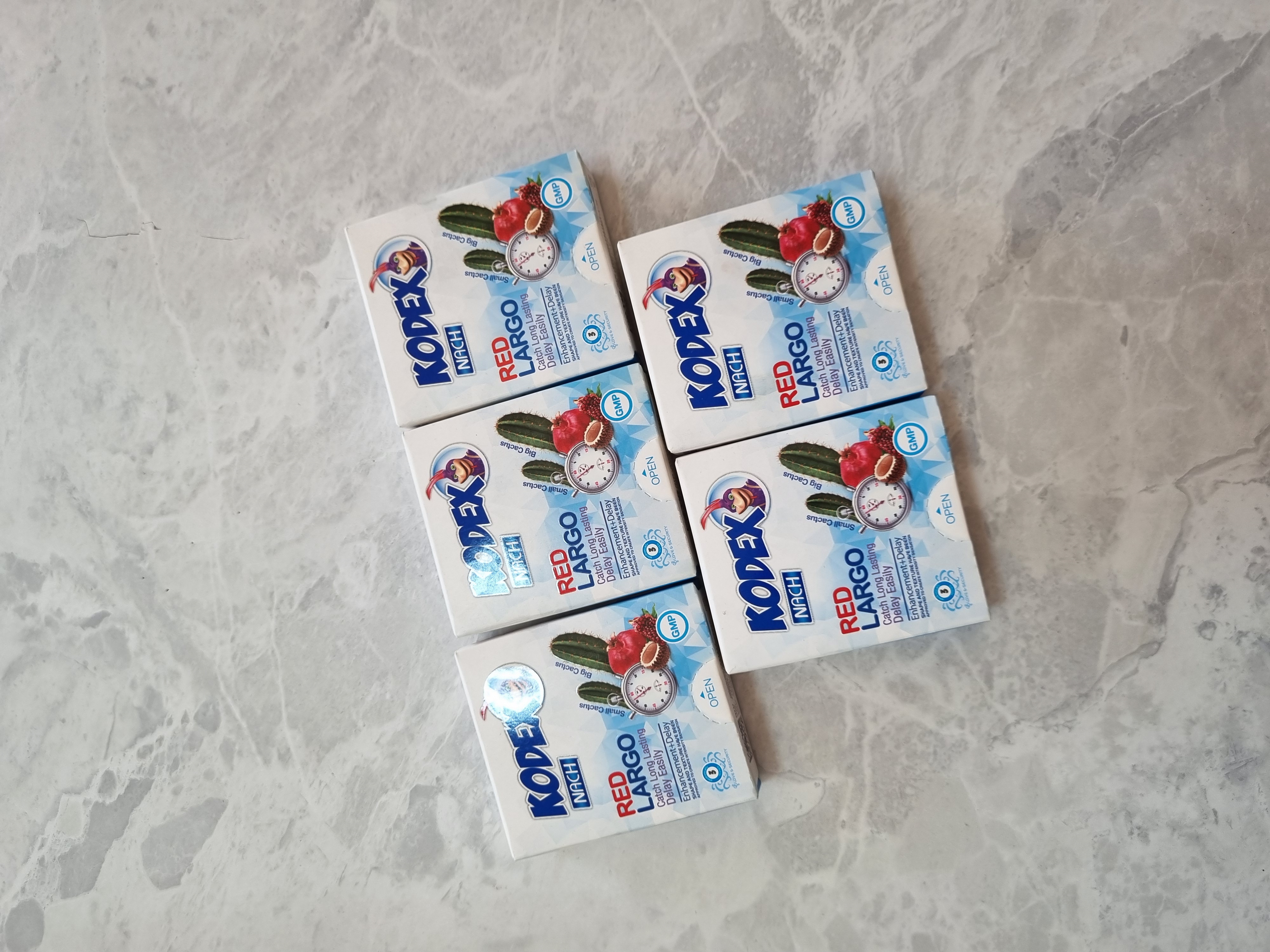 کاندوم تاخیری کدکس مدل رل لارگو کاکتوس red largo بسته ۳عددی