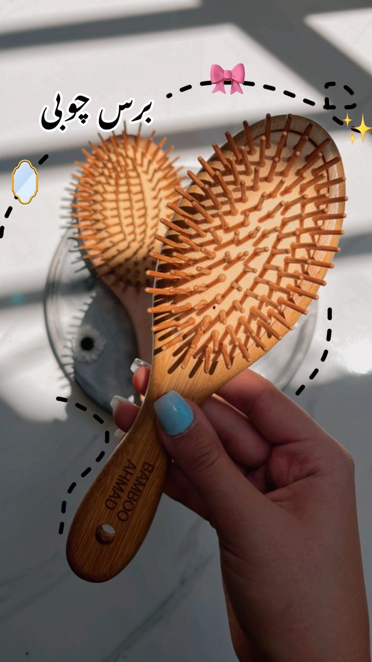 برس چوبی بامبو | مناسب مو و پوست سر، طبیعی و با دوام